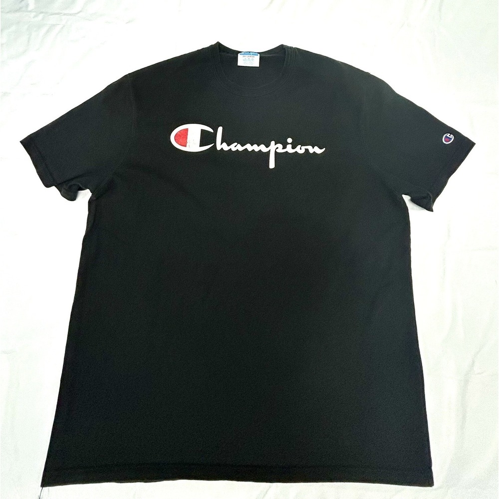 Vintage Champion Tshirt Black 2x Large‎ made in Honduras